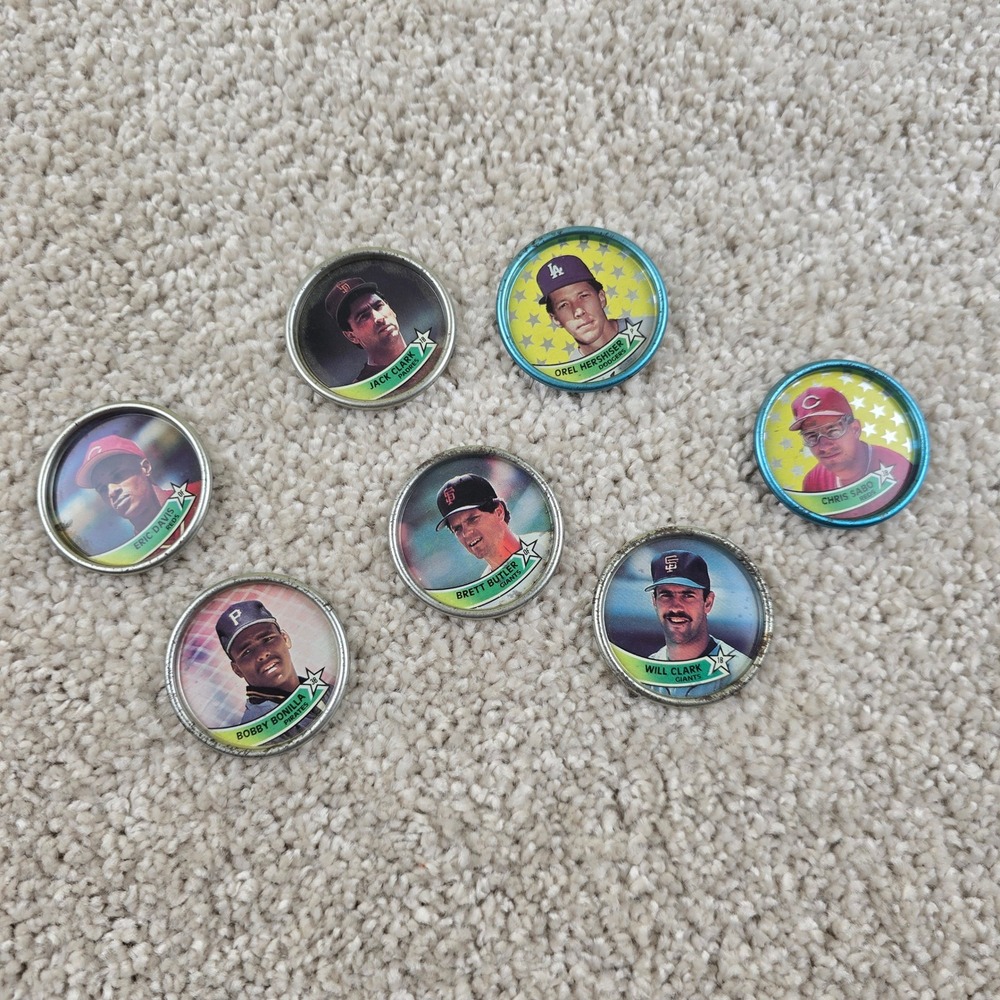 Topps Baseball Coins 1989 All-Star Set Will Clark Orel Hershiser Lot of 7